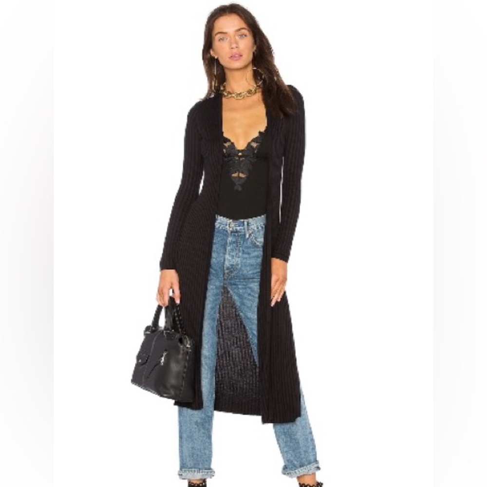 Lovers and Friends -Black Long Cardigan Sweater